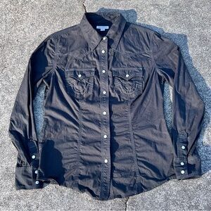 True Religion Black Button-Up Shirt